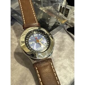 Vintage Swatch Irony Men's Watch SR 726SW Leather Band